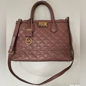 MICHAEL KORS Women Handbag Leather Size 16✖️9.5✖️4.5 in brown Pink